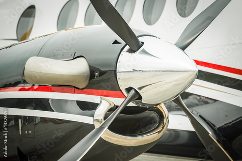 Photo: runway reflections off an aircraft propeller runway reflections off an aircraft propeller