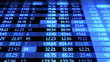 Stock Market board moving. Blue color. Looped animation.