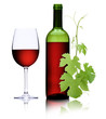 Rotwein mit Weinranke