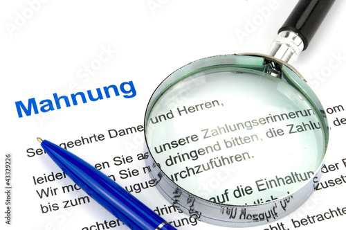 Photo: Mahnung Mahnung
