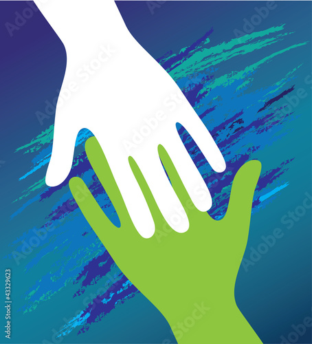 Vektor: Hand of the child in father encouragement. Support moral. Hand of the child in father encouragement. Support moral.