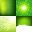 Green Nature Backgrounds Set
