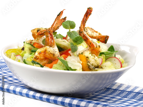 Foto: Salat mit Scampi Salat mit Scampi