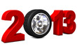 Illustration: 2013 mit Autoreifen 2013 mit Autoreifen