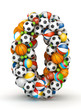 Number 0, gaming balls alphabet