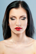 Photo: make-up face with closed eyes make-up face with closed eyes