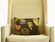 Decorative pillow on armchair