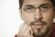 Close up of businessman with beard wearing eyeglasses