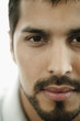 Close up of serious man with beard 