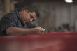 Hispanic worker working in warehouse