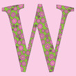 Flower Alphabet Font Vector Illustration
