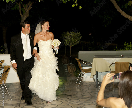 Photo: Bridal couple arriving at reception Bridal couple arriving at reception