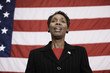 Black politician making speech