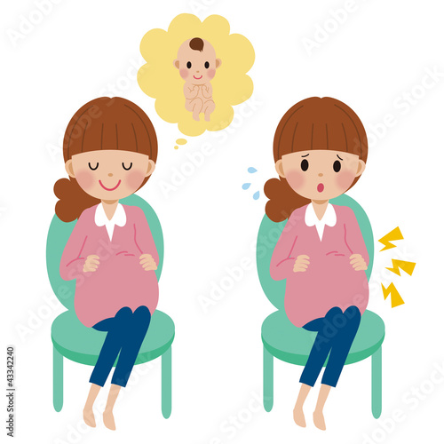 Illustration: 妊娠中の女性 妊娠中の女性