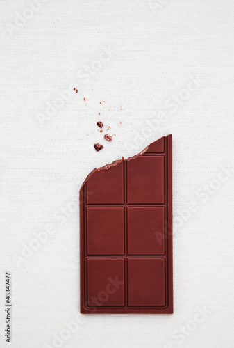 Photo: Bite missing from chocolate bar Bite missing from chocolate bar