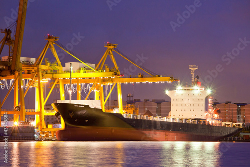 Photo: Industrial Ship at dusk Trading Industrial Ship at dusk Trading