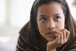 Hispanic girl thinking