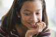 Hispanic girl thinking