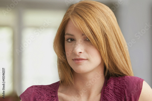 Photo: Serious Caucasian teenage girl Serious Caucasian teenage girl