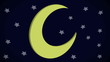 Stars and Half moon