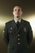 Caucasian soldier in military uniform