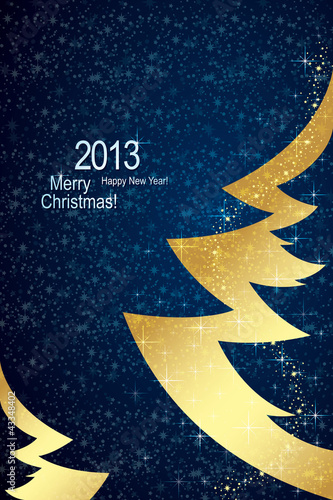 Vector: Christmas & New Year. Vector greeting card Christmas & New Year. Vector greeting card