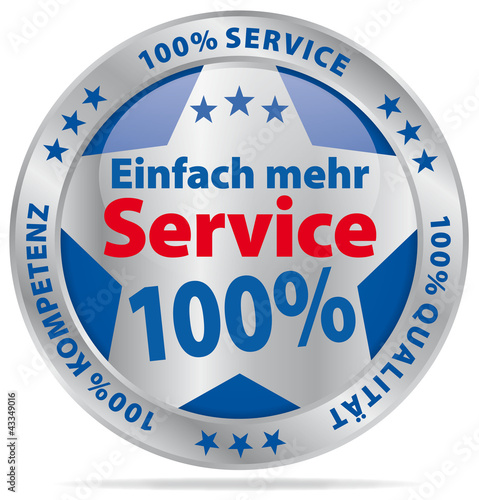Illustration: Einfach mehr Service - 100 % - Qualität - Service - Kompetenz Einfach mehr Service - 100 % - Qualität - Service - Kompetenz