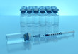 Vials of medications.