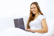 Young woman with notebook