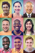 Happy smiling portrait collection