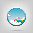 Vektor: Rainbow and clouds Rainbow and clouds