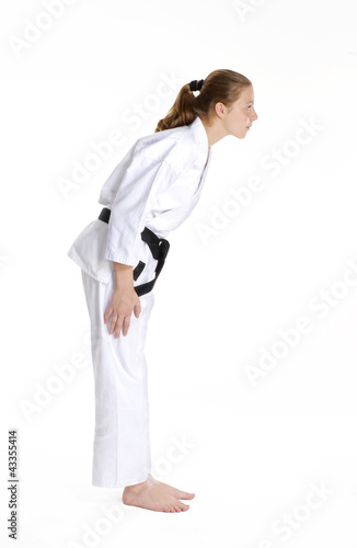 Photo: Niña practicanco artes marciales,cinta negra karate. Niña practicanco artes marciales,cinta negra karate.