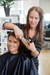 Woman Having a Haircut