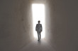 Businessman along a way to success