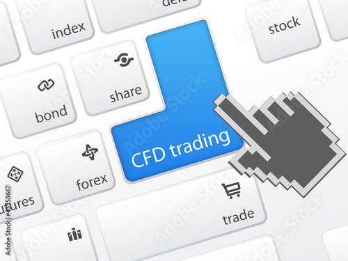 Illustration: CFD trading button CFD trading button