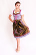 Frau im karrierten Dirndl