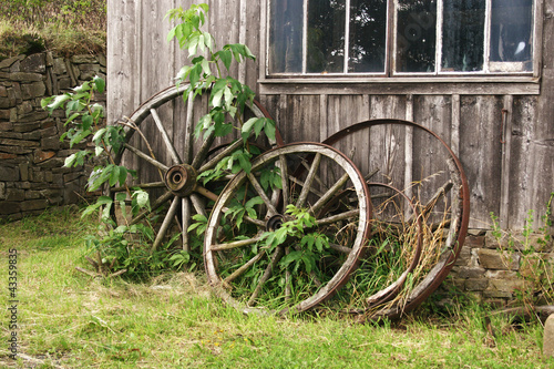Photo: Old Carriage Wheels Old Carriage Wheels