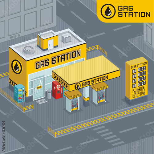 Vector: Gas station Gas station