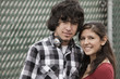 Smiling Hispanic couple