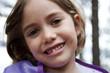 Cute Caucasian girl smiling