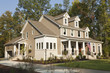Driveway and front yard of house