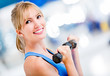 Woman lifting weights