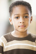 Serious African American boy