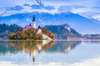 Photo: Bled with lake, Slovenia, Europe Bled with lake, Slovenia, Europe