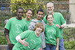 Group of volunteers standing together
