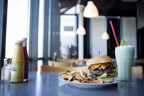 fries and milkshake