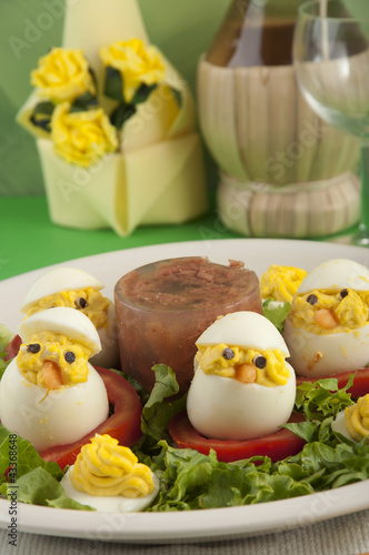 Photo: spirit boiled eggs made with chicken meat spirit boiled eggs made with chicken meat