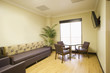 Empty hospital waiting area