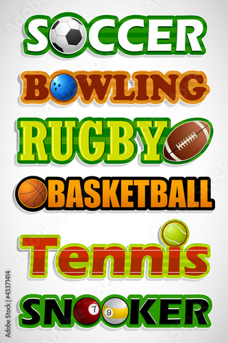 Vektor: Sports Sticker Sports Sticker