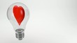 Video: red heart rotating in lighting bulb red heart rotating in lighting bulb